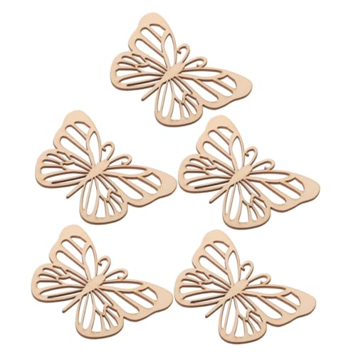 DIYEAH 5 Stück Holzchip -Ornamente Schmetterling Holzdeko Unvollendete Holzstücke Schmetterlingsparty DIY-Ornamente Basteln Sie Schmetterlinge Mini-Schmetterlinge zum Basteln Beige DIYEAH 5 Stück Holzchip -Ornamente Schmetterling Holzdeko Unvollendete Holzstücke Schmetterlingsparty DIY-Ornamente Basteln Sie Schmetterlinge Mini-Schmetterlinge zum Basteln Beige von DIYEAH