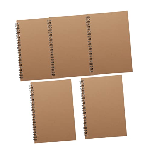 DIYEAH 5 Stück Kraftpapier Spiralnotizbücher Vielseitige Notizblöcke für Reisen Studium Tagebuch und Tägliche Notizen Leichte und Tragbare Skizzenbücher mit Dicken DIYEAH 5 Stück Kraftpapier Spiralnotizbücher Vielseitige Notizblöcke für Reisen Studium Tagebuch und Tägliche Notizen Leichte und Tragbare Skizzenbücher mit Dicken von DIYEAH