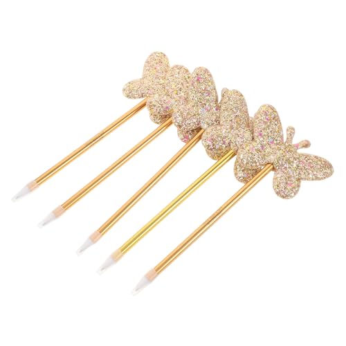 DIYEAH 5 Stück Kreative Kugelschreiber mit Schimmerndem Schmetterlingsdesign Glatte Schreibfunktion für Schule Büro Partygeschenke Geeignet für Schüler Lehrer Erwachsene Goldfarben DIYEAH 5 Stück Kreative Kugelschreiber mit Schimmerndem Schmetterlingsdesign Glatte Schreibfunktion für Schule Büro Partygeschenke Geeignet für Schüler Lehrer Erwachsene Goldfarben von DIYEAH