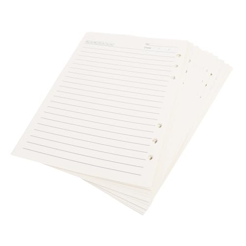 DIYEAH 5 Stück Liniertes Nachfüllpapier Pack Lose für Ringbuch Notizbücher Glattes Dickes Schreibpapier für Planer Tagebücher Schule und Büro von DIYEAH