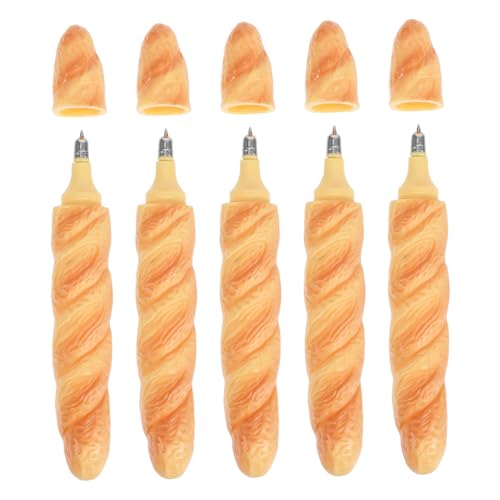 DIYEAH 5 Stück Lustiger Kugelschreiber in Brotform, Realistischer Kugelschreiber in Lebensmittelform, Schreibstift Mit Schwarzer Tinte Für Büro, Klassenzimmer, Schreibwaren DIYEAH 5 Stück Lustiger Kugelschreiber in Brotform, Realistischer Kugelschreiber in Lebensmittelform, Schreibstift Mit Schwarzer Tinte Für Büro, Klassenzimmer, Schreibwaren von DIYEAH