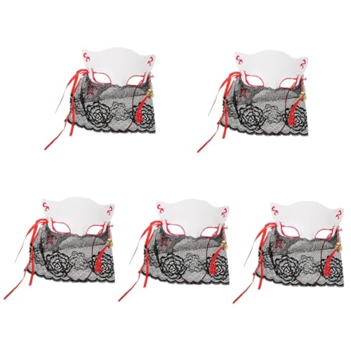 DIYEAH 5 Stück Maske Maskerade Fuchs Kostüm Halloween Vögel Halloween Party Halbtier Rabe Halloween Gesicht Wolf Partyzubehör Partyzubehör Kunststoff von DIYEAH