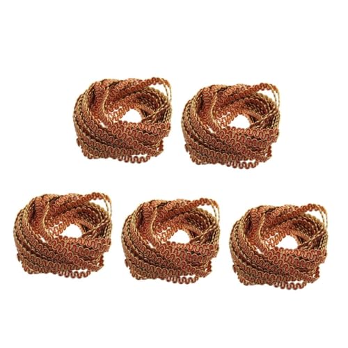 DIYEAH 5 Stück Metallisches Zierband mit Gold Wellenmuster Breit Weiches Langlebiges Bändchen für DIY Bekleidung Handwerksverzierung und Stilvolle Stoffapplikationen DIYEAH 5 Stück Metallisches Zierband mit Gold Wellenmuster Breit Weiches Langlebiges Bändchen für DIY Bekleidung Handwerksverzierung und Stilvolle Stoffapplikationen von DIYEAH