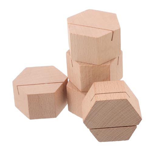 DIYEAH 5 Stück Minimalistischer Sechseck Tischkartenständer für Visitenkarten Notizen Fotos Dekoration für Büro und Zuhause von DIYEAH