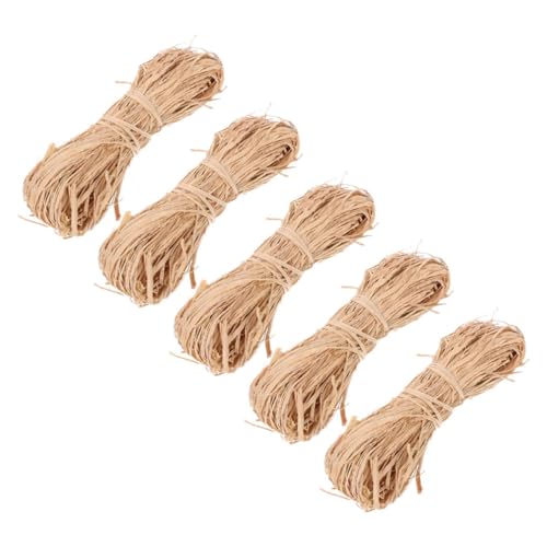 DIYEAH 5 Stück Natürliche Raffia Papierbänder Rustikales Bastband aus Raffia Gras Organische Textur für Handwerk Blumensträuße Dekoration und Geschenkverpackung DIYEAH 5 Stück Natürliche Raffia Papierbänder Rustikales Bastband aus Raffia Gras Organische Textur für Handwerk Blumensträuße Dekoration und Geschenkverpackung von DIYEAH