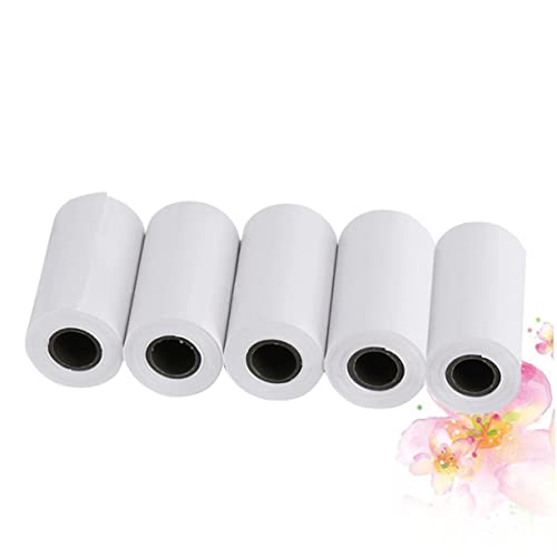 DIYEAH 5 Stück Selbstklebende Etiketten Thermopapier für Drucker für Organisation und Adressetikettierung Vielseitig Einsetzbar Büro Shop und Zuhause Weiß von DIYEAH