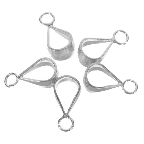 DIYEAH 5 Stück Silber Anhänger Verschlüsse Quetschperlen Schmuckzubehör für Diy und Armbänder Vielseitige Kettenverbindung für Schmuckherstellung von DIYEAH