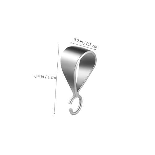 DIYEAH 5 Stück Silber Pendant Bail Weißgoldfarben Schmuckhalter Anhängerschlaufe für Halskette Damen Schmuck Basteln Sicherer Verschluss Langlebig Minimalistisch von DIYEAH