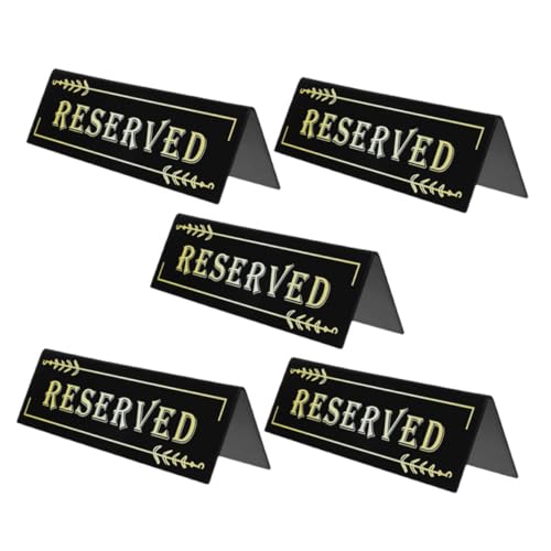 DIYEAH 5 Stück Teiliges Acryl Doppelseitiges V Förmiges Tischschild Reserviert Stabil für Hochzeitsgäste Restaurant Sitzplatzreservierung Hotel Meeting DIYEAH 5 Stück Teiliges Acryl Doppelseitiges V Förmiges Tischschild Reserviert Stabil für Hochzeitsgäste Restaurant Sitzplatzreservierung Hotel Meeting von DIYEAH