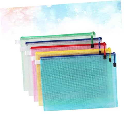 DIYEAH 5 Stück Teiliges Dokumententaschen mit Reißverschluss PVC Wasserfest und Reißfest Farbige Transparente Aufbewahrungstaschen für Büro Schule Reise und Zuhause DIYEAH 5 Stück Teiliges Dokumententaschen mit Reißverschluss PVC Wasserfest und Reißfest Farbige Transparente Aufbewahrungstaschen für Büro Schule Reise und Zuhause von DIYEAH