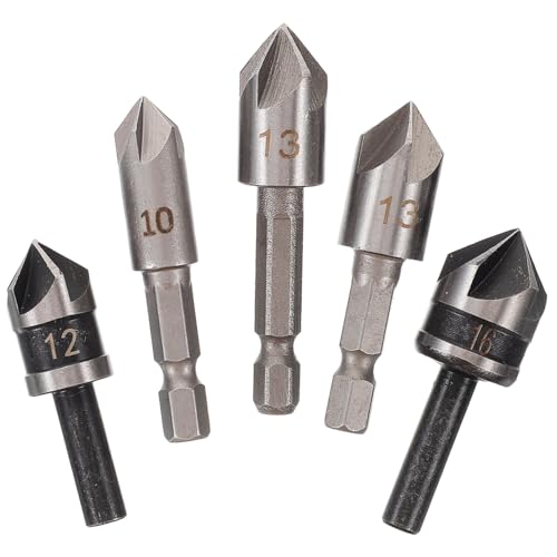 DIYEAH 5 Stück Teiliges Kegelsenker Set Präzise Senkbohrer für Holzverarbeitung Sechskantschaft für Holz und Metallbearbeitung Stabil und Benutzerfreundlich DIYEAH 5 Stück Teiliges Kegelsenker Set Präzise Senkbohrer für Holzverarbeitung Sechskantschaft für Holz und Metallbearbeitung Stabil und Benutzerfreundlich von DIYEAH