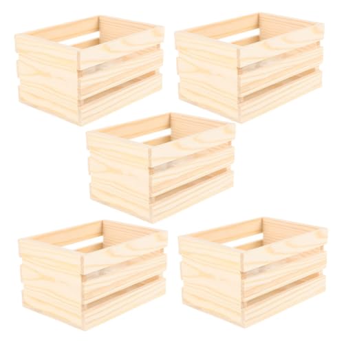 DIYEAH 5 Stück Teiliges Mini Holzkorb Naturbelassener Kiefer für Puppenhaus Kleine Obstkiste Vielseitig Einsetzbar für DIY Realistisch Gestaltete Miniatur Aufbewahrungslösung DIYEAH 5 Stück Teiliges Mini Holzkorb Naturbelassener Kiefer für Puppenhaus Kleine Obstkiste Vielseitig Einsetzbar für DIY Realistisch Gestaltete Miniatur Aufbewahrungslösung von DIYEAH