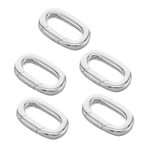 DIYEAH 5 Stück Teiliges Oval Karabiner Schmuckverschlüsse Kupfer Federbelastete Verbindungsclips für Halsketten Armbänder Schlüsselanhänger Sicherer Diy Schmuckverschluss von DIYEAH