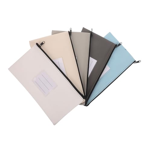 DIYEAH 5 Stück Teiliges PU Leder Banktaschen mit Reißverschluss Multifunktionale Dokumentenmappe für Belege Karten und Bürobedarf Weiß Himmelblau Hellgrau Dunkelgrau DIYEAH 5 Stück Teiliges PU Leder Banktaschen mit Reißverschluss Multifunktionale Dokumentenmappe für Belege Karten und Bürobedarf Weiß Himmelblau Hellgrau Dunkelgrau von DIYEAH