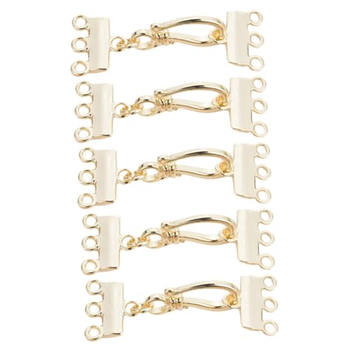 DIYEAH 5 Stück Teiliges Schmuckverschluss Halsketten und Armbänder Langlebiger Dreifach schmuckverbinder für DIY Schmuckherstellung Feine Verarbeitung Einfache Handhabung Vielseitiges von DIYEAH
