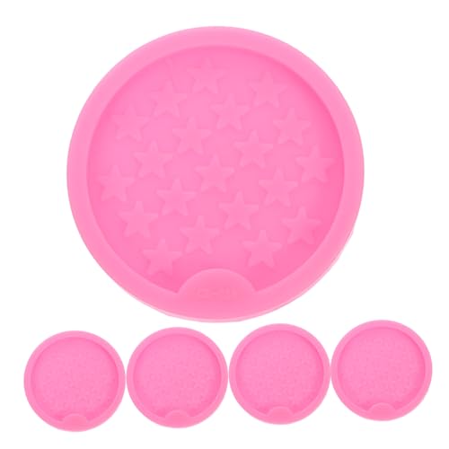 DIYEAH 5 Stück Teiliges Silikon-untersetzer-formen Epoxidharz Wiederverwendbare Gießformen für DIY Resin-ornamente Glatte Oberfläche Langlebig und Vielseitig für Kreative Bastelprojekte von DIYEAH