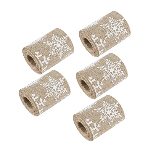DIYEAH 5 Stück Teiliges Weihnachtsbaum Band Leinen Geschenkverpackungsband mit Weihnachtsmotiv für Dekoration und Bastelprojekte Sicher und Langlebig DIYEAH 5 Stück Teiliges Weihnachtsbaum Band Leinen Geschenkverpackungsband mit Weihnachtsmotiv für Dekoration und Bastelprojekte Sicher und Langlebig von DIYEAH