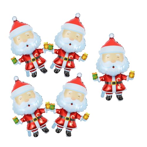 DIYEAH 5 Stück Weihnachtsballons Weihnachtsparty Zubehör Party Zubehör Neuheitsballons Aluminiumfolienballons Dekorativer Partyballon Exquisite Ballondekoration Aluminiumfolie von DIYEAH
