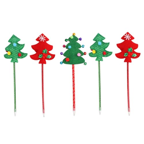 DIYEAH 5 Stück Weihnachtskugelschreiber Weihnachtsbaumform Kugelschreiber Kreative Weihnachtsgeschenke Glattes Schreiben Weihnachtsstationery Geschenkidee DIYEAH 5 Stück Weihnachtskugelschreiber Weihnachtsbaumform Kugelschreiber Kreative Weihnachtsgeschenke Glattes Schreiben Weihnachtsstationery Geschenkidee von DIYEAH