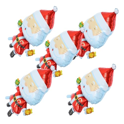 DIYEAH 5 Stück Weihnachtsmann-Ballon weihnachtsballon weihnachtsdekoration weihnachtsfest Weihnachtsschmuck luftballons weihnachtsfeier liefert exquisites Ballondekor Aluminiumfolie DIYEAH 5 Stück Weihnachtsmann-Ballon weihnachtsballon weihnachtsdekoration weihnachtsfest Weihnachtsschmuck luftballons weihnachtsfeier liefert exquisites Ballondekor Aluminiumfolie von DIYEAH