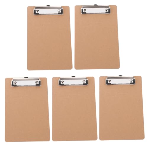 DIYEAH 5 Stück Zwischenablage horizontal multi Mini-Klemmbretter Pflicht Abdeckung Home Office Supplies Büro-Klemmbrett kleiner Bürobedarf kleine Klemmbrettklammern Schulbürobedarf Eisen von DIYEAH