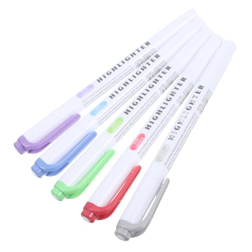 DIYEAH 5 Stück farbige Markierungen büromaterial buntstifte kalligraphie stifte Schule Textmarker Farbige Markierstifte farbige Permanentmarker Zeitschriftenmarker Doppelstifte Plastik DIYEAH 5 Stück farbige Markierungen büromaterial buntstifte kalligraphie stifte Schule Textmarker Farbige Markierstifte farbige Permanentmarker Zeitschriftenmarker Doppelstifte Plastik von DIYEAH
