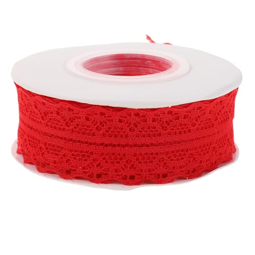 DIYEAH 5 Stück rotes Spitzenband mit Blumenmuster, Vintage-Spitzenbänder zum Basteln, Hochzeitsdekor, Brautparty, Blumenverpackung, DIY-Nähprojekte, 22 m DIYEAH 5 Stück rotes Spitzenband mit Blumenmuster, Vintage-Spitzenbänder zum Basteln, Hochzeitsdekor, Brautparty, Blumenverpackung, DIY-Nähprojekte, 22 m von DIYEAH