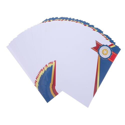DIYEAH 50 Blatt Blanko-Zertifikate Zertifikatspapier Zertifikat Dekoration Urkundenpapier mit zartem Muster Urkunden Dekoration Papier für Zertifikat Abiturzeugnis beschichtetes Papier DIYEAH 50 Blatt Blanko-Zertifikate Zertifikatspapier Zertifikat Dekoration Urkundenpapier mit zartem Muster Urkunden Dekoration Papier für Zertifikat Abiturzeugnis beschichtetes Papier von DIYEAH