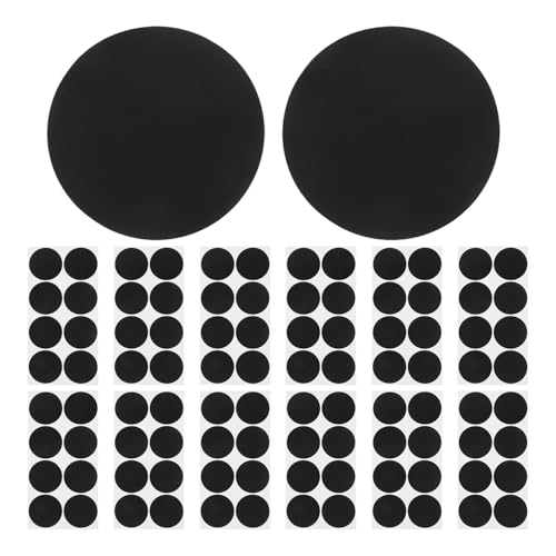 DIYEAH 50 Blatt Schwarze Runde Aufkleber Beschreibbare Punktaufkleber für Büro Schule und Veranstaltungen Platzsparendes Design Einfache Handhabung von DIYEAH