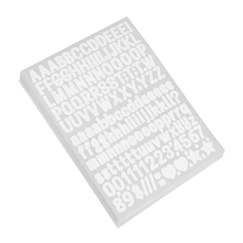 DIYEAH 50 Blatt Weiße Buchstabenaufkleber zum Aufkleben Stoff Selbstklebend mit Alphabet und Zahlen Strapazierfähige Textilsticker für T shirts Starke Haftung für DIY von DIYEAH