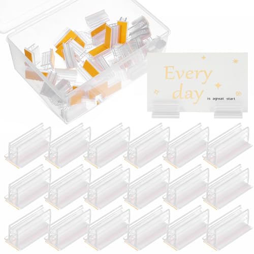DIYEAH 50 Stück Acryl Schildhalter Robust für Preisschilder Namensschilder Büro Supermarkt Etikettenhalter Retail Display Clips DIYEAH 50 Stück Acryl Schildhalter Robust für Preisschilder Namensschilder Büro Supermarkt Etikettenhalter Retail Display Clips von DIYEAH