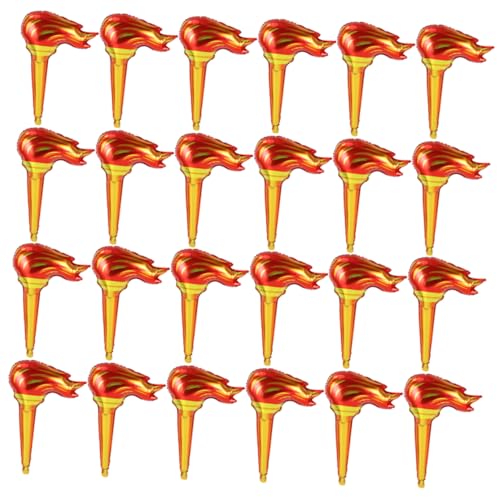 DIYEAH 50 Stück Aufblasbare Fackeln Lagerfeuer Camping Requisiten Themen Festival Pool Schwimmende Mini LED Leuchten Zum Basteln Wirbel Dekorationen Schwimmflügel Gastgeschenke von DIYEAH