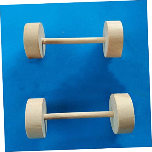 DIYEAH 50 Stück Blank Holzräder Naturfarbene DIY Log Wheels zum Basteln Originelles Holzchip für Auto und Handwerk Projekte von DIYEAH