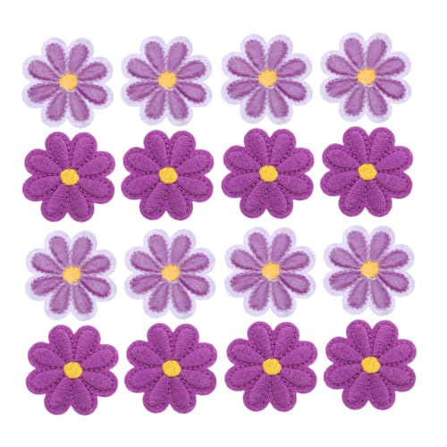 DIYEAH 50 Stück Blumen Aufnäher zum Aufbügeln und Nähen Hochwertige Stickerei Blumen Patches für Kleidung Hüte und Schuhe Vielseitige Textildekoration mit Starkem Hitze kleber von DIYEAH