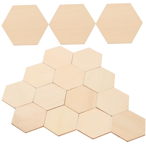 DIYEAH 50 Stück Buchenholz Sechseckige Holzstücke Glatt für DIY Basteln Dekoration Hochzeit Geburtstag Weihnachten Holzornamente DIYEAH 50 Stück Buchenholz Sechseckige Holzstücke Glatt für DIY Basteln Dekoration Hochzeit Geburtstag Weihnachten Holzornamente von DIYEAH