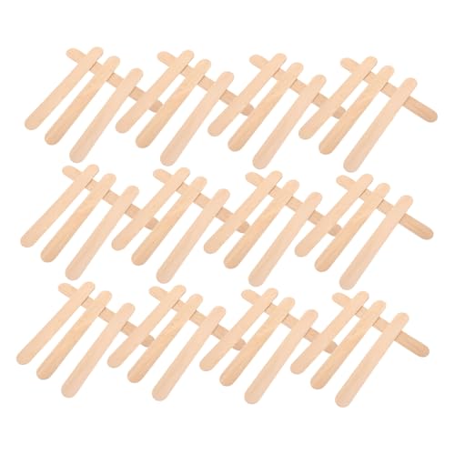 DIYEAH 50 Stück Diy Holzstäbchen für Eis Bunte Bastelsticks für Vielseitig Einsetzbar für Kreative Projekte und Partydekorationen von DIYEAH