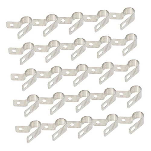 DIYEAH 50 Stück Drahtklemme Kabelklemmen Zur Kabelführung Befestigungsklemme Clips Für Elektrische Kabel Kabelbefestigungsschellen Kabel Kleine Klemme Kabelclips Rostfreier Stahl Silver von DIYEAH