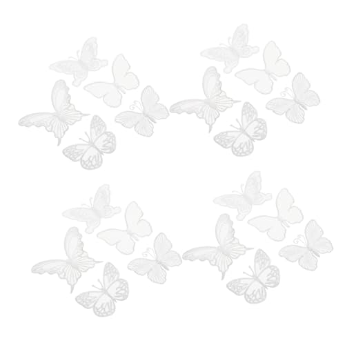 DIYEAH 50 Stück Dreidimensionale Hohle Schmetterlinge Braut Falten Für Frauen Hochzeit Elegant Bestickter Stoff Schmetterlinge Schmetterlingskleid Dekorative Braut Stickerei von DIYEAH