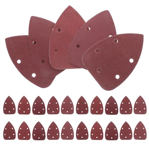 DIYEAH 50 Stück Dreieckige Schleifpads mit 5 Löchern – Schleifpapier Sortiment 60/80/100/120/180/240 Körnung – für Feinmultischleifer DIYEAH 50 Stück Dreieckige Schleifpads mit 5 Löchern – Schleifpapier Sortiment 60/80/100/120/180/240 Körnung – für Feinmultischleifer von DIYEAH