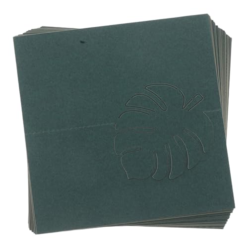 DIYEAH 50 Stück Dunkelgrüne Tischkarten für Hochzeiten Feiern Shower und Besondere Anlässe Handschriftlicher Bereich Flexible Anordnung für Stilvolle Tischdekorationen von DIYEAH