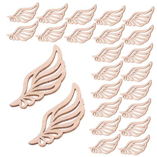 DIYEAH 50 Stück Engel Flügel Holzscheiben Unbearbeitet Holz Bastelchips für DIY Dekorationen Weihnachtsbaumschmuck Hochzeit Landhausstil Heimdeko DIYEAH 50 Stück Engel Flügel Holzscheiben Unbearbeitet Holz Bastelchips für DIY Dekorationen Weihnachtsbaumschmuck Hochzeit Landhausstil Heimdeko von DIYEAH
