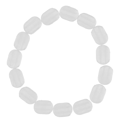 DIYEAH 50 Stück Flexible Ohrclip Pads Transparente Ohrpolster für Ohrläppchen DIY Ohrschmuck Zubehör Rutsch Ohrstecker Verschlüsse für Durchbohrte Ohrringe von DIYEAH