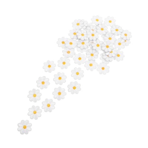 DIYEAH 50 Stück Gestickte Stoff aufkleber applizierte Blumen Aufnäher für Jacken Flicken nähen Stickerei-Stoff-Patch süße Applikationen zum Aufnähen Stickerei Blumenapplique Jeansflecken von DIYEAH