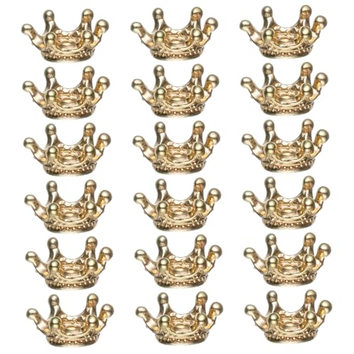 DIYEAH 50 Stück Große Loch Legierungs-perlen Kronen Spacer Beads für DIY Schmuckherstellung Vintage Metall Schmuckzubehör für Armbänder Halsketten von DIYEAH