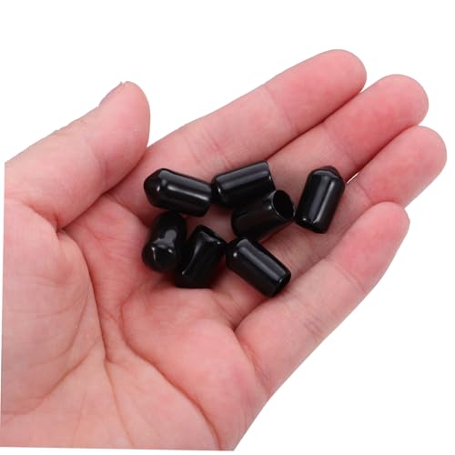 DIYEAH 50 Stück Gummimanschette Schraubenschrauben Bedecken Schwarze Gummi -Endkappen Endkappe aus Gummi Nussschraubenknaufkappe Schraubengewindeschutzabdeckungen Schrauben Sie Gummidecke von DIYEAH