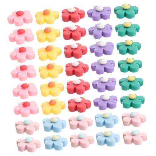 DIYEAH 50 Stück Haarband- bastel materialien hand schmuck Handwerkliche Verzierungen schmuck machen Blumendekoration für Mini-Charms Blumenzauber kreative Handyhüllen-Anhänger Harz von DIYEAH
