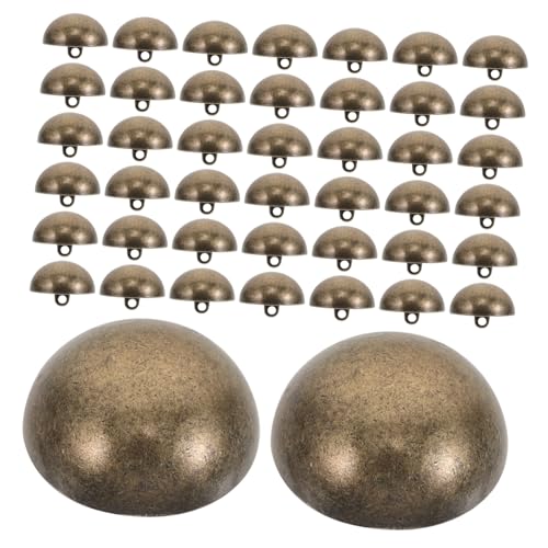DIYEAH 50 Stück Halbgewölbte Metallknöpfe Zum Nähen, 20 Mm, Halbrunde Pilz-perlenkappe, Metallknöpfe Mit Schaft Für Anzug, Blazer, Jacke, Mantel, Kleidungsstückdekoration von DIYEAH