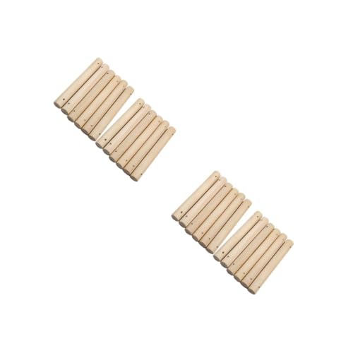 DIYEAH 50 Stück Haustierleiter Holzstäbe Gebäudeform Dicke Stangen Modellbau Stäbe Dübel Loch Handwerk Haustierleiter Stäbe von DIYEAH