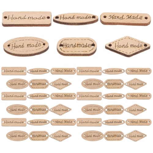 DIYEAH 50 Stücke Handgemachte Holzknöpfe 2-Löcher Vintage Nähetiketten für Selbstgemacht Handwerk Scrapbooking und Basteln DIYEAH 50 Stücke Handgemachte Holzknöpfe 2-Löcher Vintage Nähetiketten für Selbstgemacht Handwerk Scrapbooking und Basteln von DIYEAH