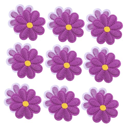 DIYEAH 50 Stück Hot Melt Bügelbilder Blumen Aufnäher mit Starkem Haftkleber Bestickte Blüten Applikationen für Kleidung Schuhe Hüte zum Aufbügeln und Nähen Vielseitige Textil dekoration von DIYEAH